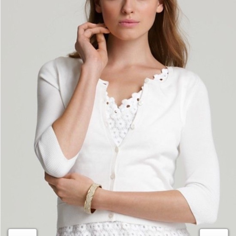 NWT Lilly Pulitzer white cardigan XS! Adorable!